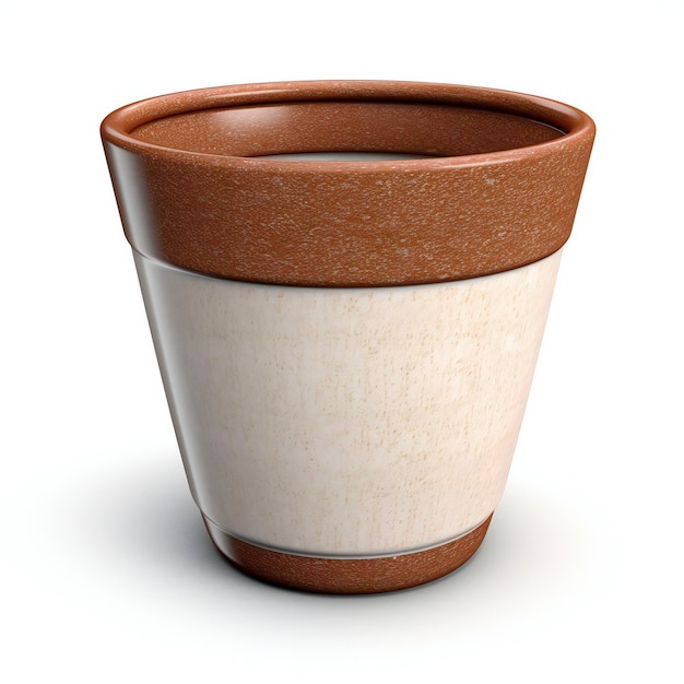 Flowerpot isolated on white background