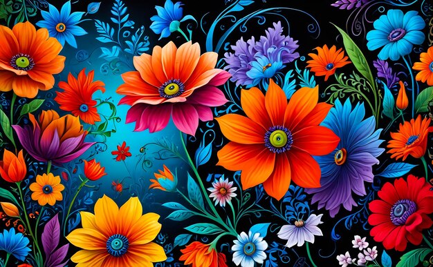 flowers abstract background color background flower