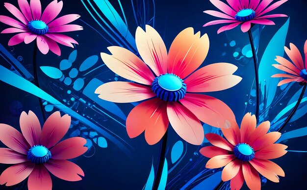 flowers abstract background color background flower