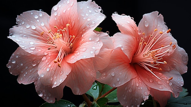 flowers adorned with dew