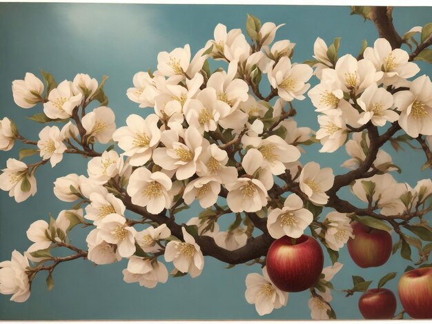 Flowers of an apple tree