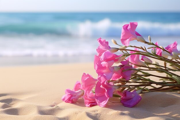 Flowers on Beach