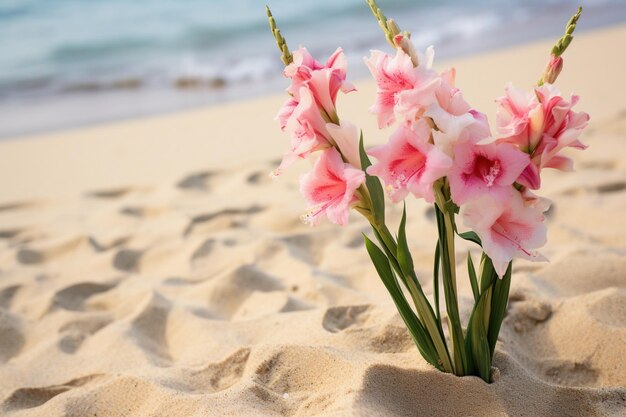 Flowers on Beach