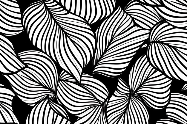 flowers in black and white on a black background.