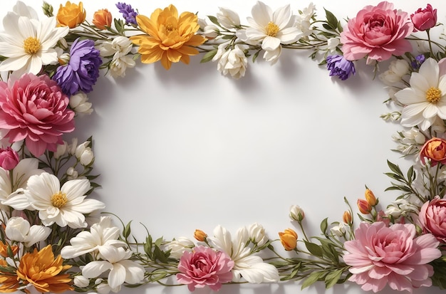 flowers border frame background wallpaper