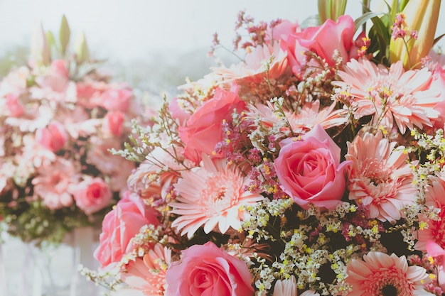 Flowers bouquet in wedding day