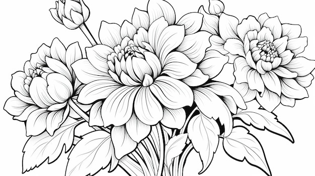 Photo flowers coloring pages best of coloring pages for kids in the style of black and white sketch