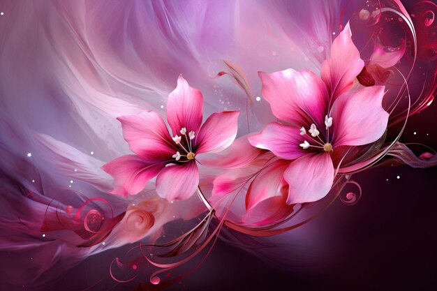 flowers on dark background with copy space