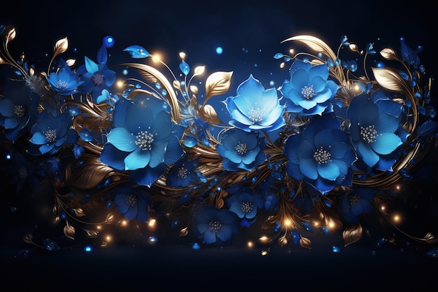 flowers on dark background