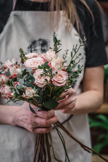 Flowers delivery concept