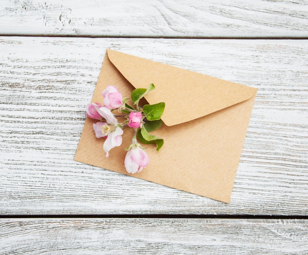 Flowers and envelope