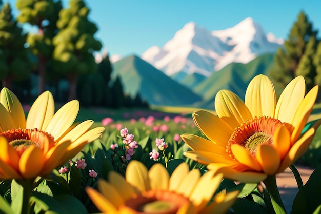 Flowers in the field wallpapers