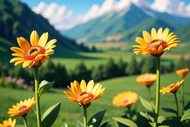 Flowers in the field wallpapers