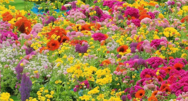 Photo flowers in the field