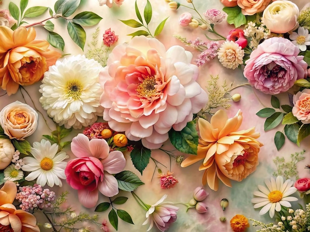 Flowers And Floral Background Material