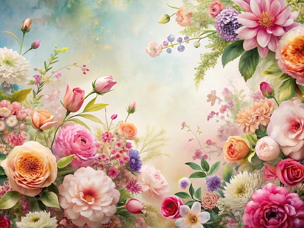 Flowers And Floral Background Material