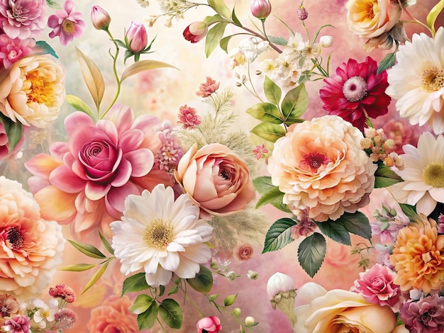 Flowers And Floral Background Material