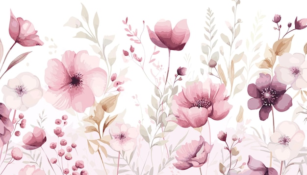 flowers floral pattern vector illustration