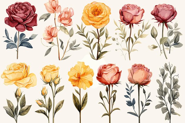 flowers floral summer watercolor seamless pattern