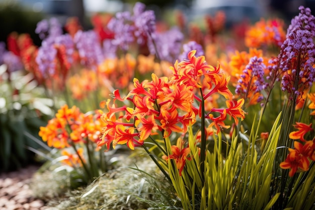 flowers in a garden of flowers