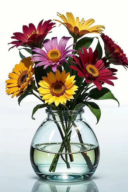 Цветы стеклянные бутылки украшения крупным планом красивые креативные обои фоновая иллюстрация