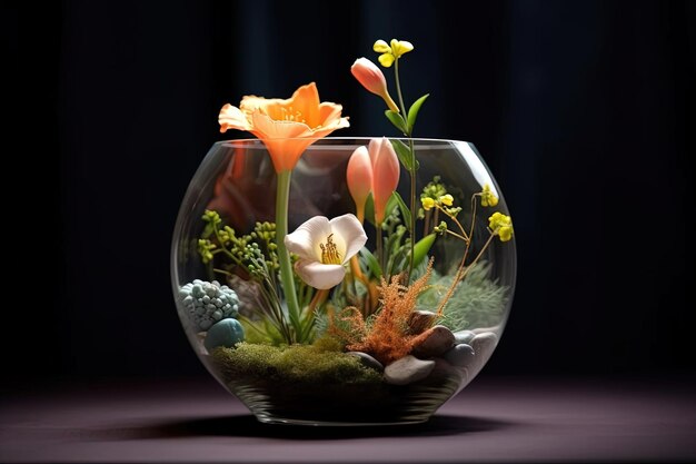 Flowers Glass Vase