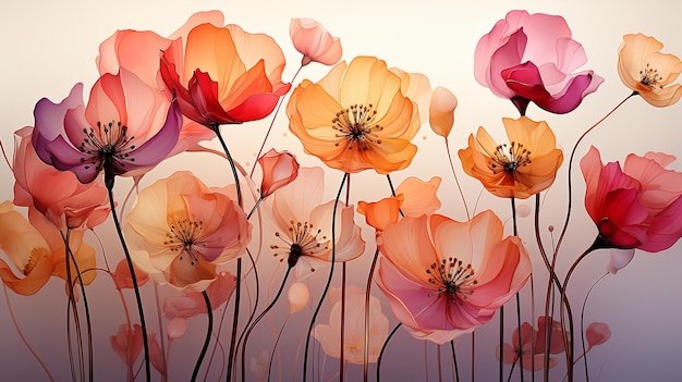 꽃 그래픽 HD 8k 벽지 스톡 사진 이미지