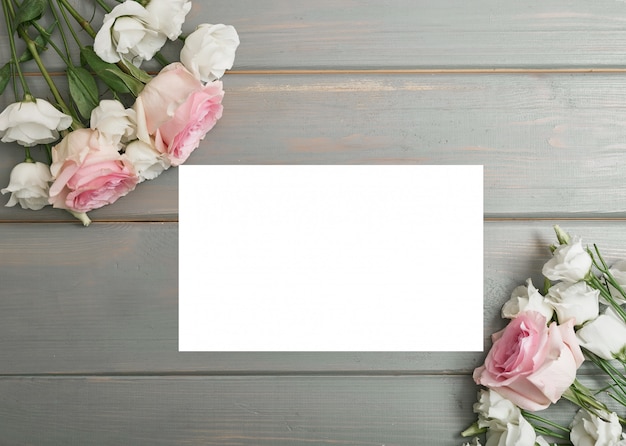 Flowers on grey background