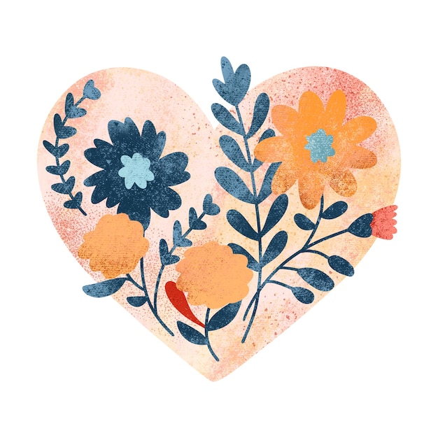 flowers heart design illustration collections 4