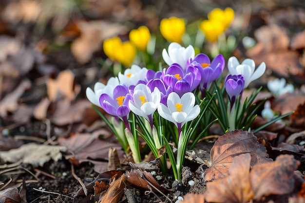 Фото Цветы в полном цвете приветствуют весну