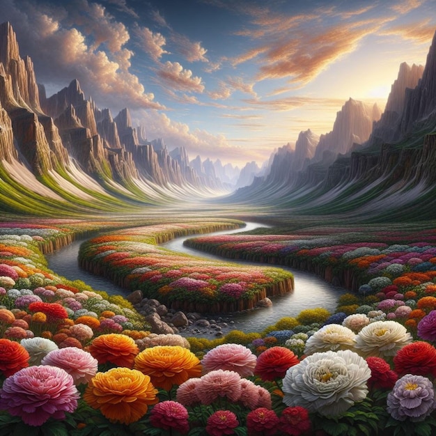 Flowers and Landscapes paintings and drawings