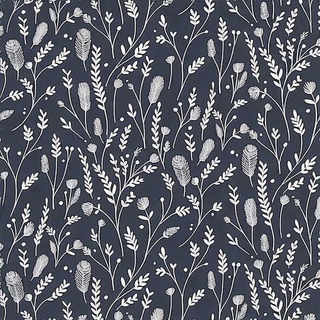 flowers leaf seamless pattern design