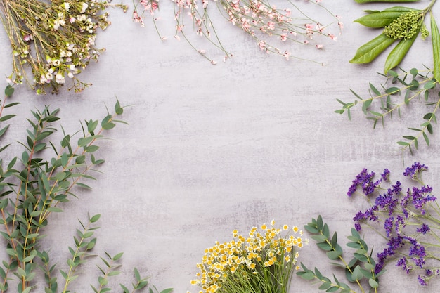 Flowers, leaves and oil essences