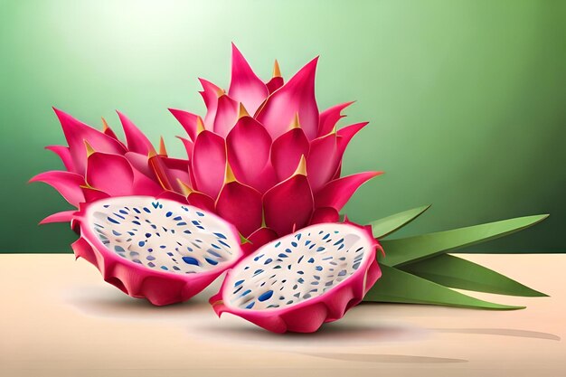 Flowers and leaves on a table