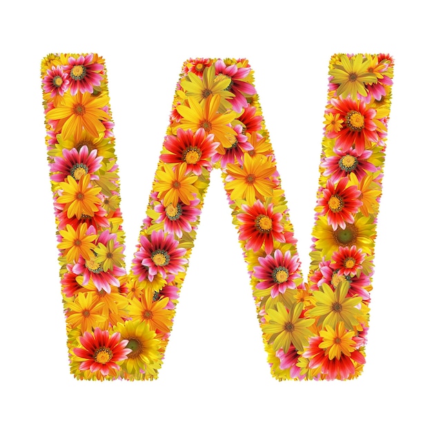 Flowers letter W