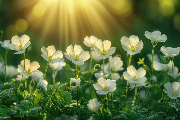 цветы утреннего растения в весеннем солнце профессиональная фотография