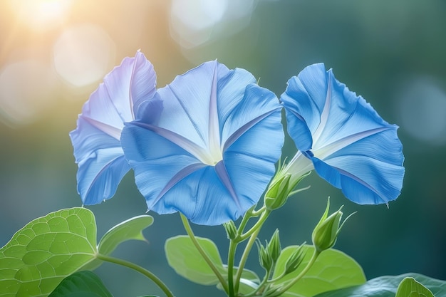 the flowers of a morning plant in the spring sunshine professional photography