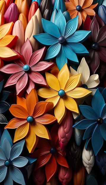 FLOWERS PAPER CRAFT EFFECT