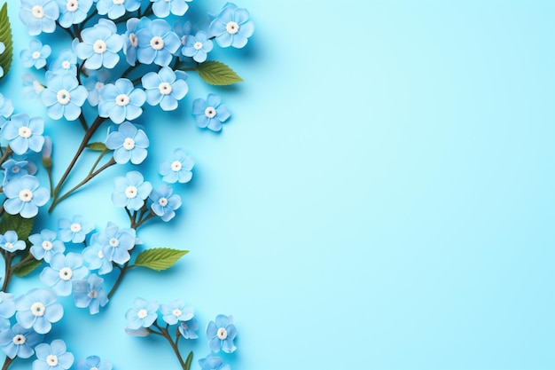 Photo flowers on pastel background