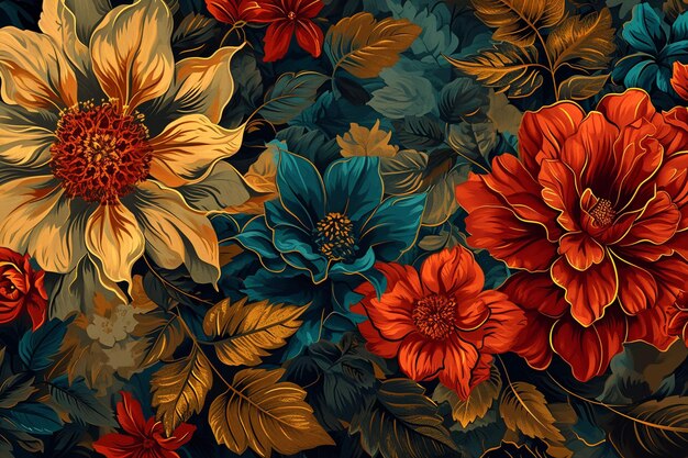 Flowers pattern background