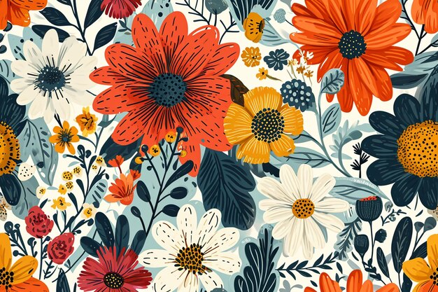 Flowers pattern background