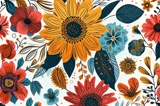 Flowers pattern background