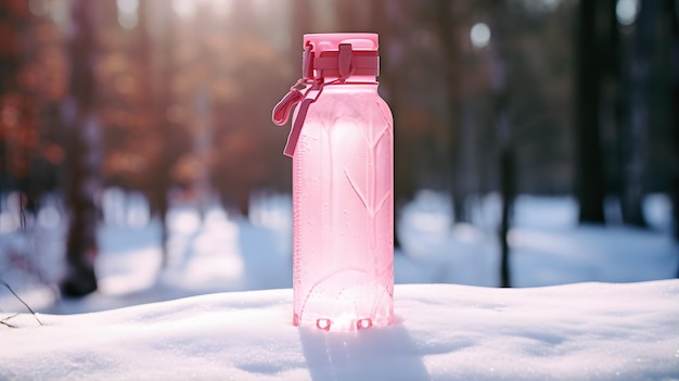 Photo flowers petals bottle