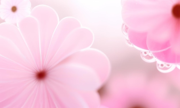 ピンクの背景に花