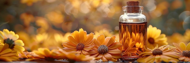 Flowers plant extracts small bottles selective