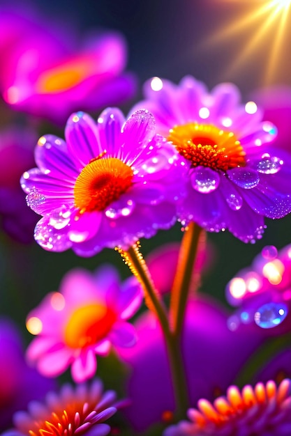 Flowers in the rain wallpapers