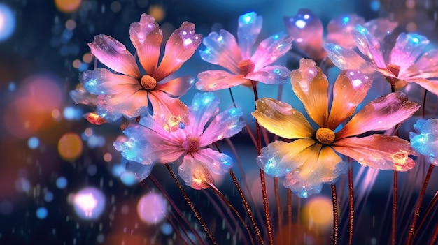 Flowers in the rain wallpapers