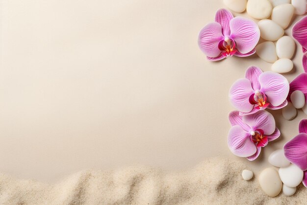 Flowers on sand