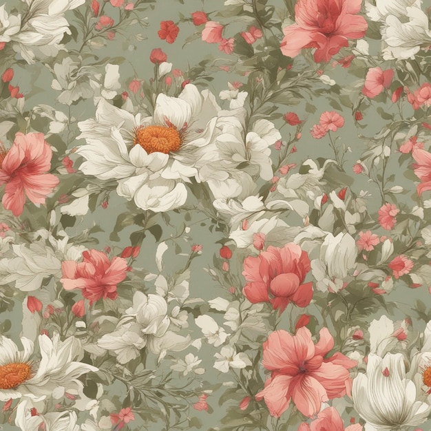 A flowers seamless patten digital art background