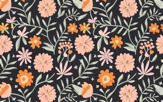 flowers seamless pattern